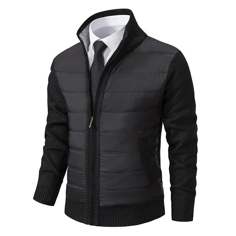 Men’s Hybrid Puffer Jacket | Knit Sleeves | Lightweight Warmth for Fall