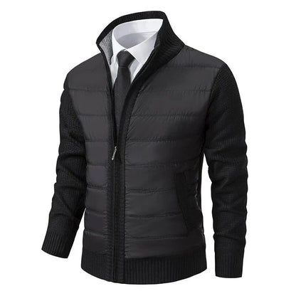 Men’s Hybrid Puffer Jacket | Knit Sleeves | Lightweight Warmth for Fall