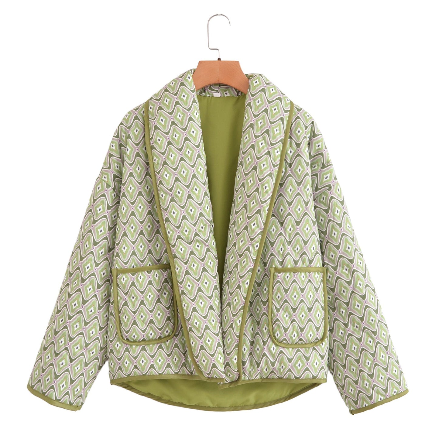 Printed Quilted Jacket | Lightweight Boho Style | Relaxed Fit | Versatile Layer