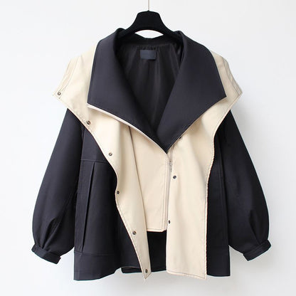 Two-Tone Contrast Jacket | Lightweight Fabric | Relaxed Fit | Modern Casual Style