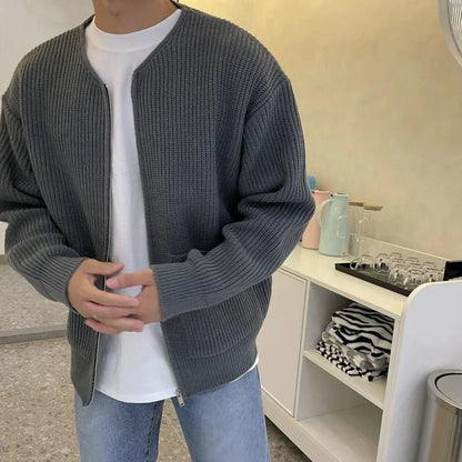 Men's Knit Cardigan Jacket | Minimalist Design | Soft Cotton Blend | Casual Layering