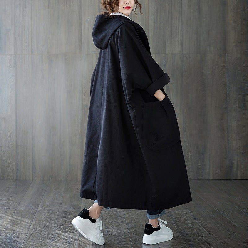 Oversized Hooded Coat | Relaxed Fit | Lightweight Cotton Blend | Casual Layer