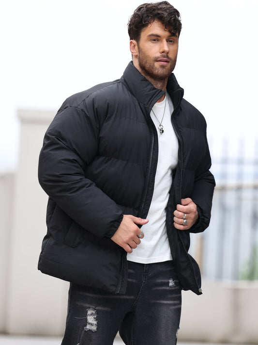 Men’s Heavyweight Puffer Jacket | Windproof Winter Outerwear | Insulated Street Style Fit