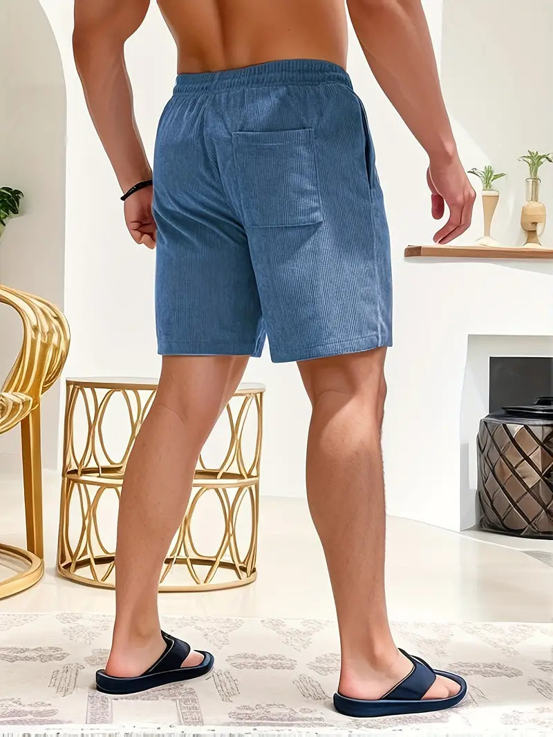 Men's Corduroy Drawstring Shorts | Relaxed Fit | Beach & Lounge Ready