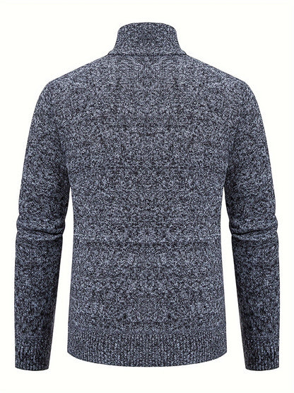 Men’s Knit Zip Jacket | Full-Zip Cardigan Style | Smart Casual Layer