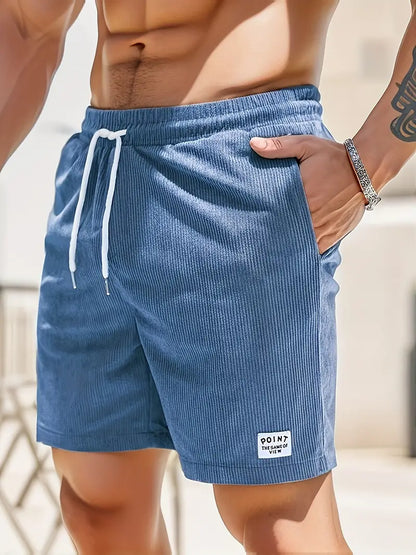 Men's Corduroy Drawstring Shorts | Relaxed Fit | Beach & Lounge Ready