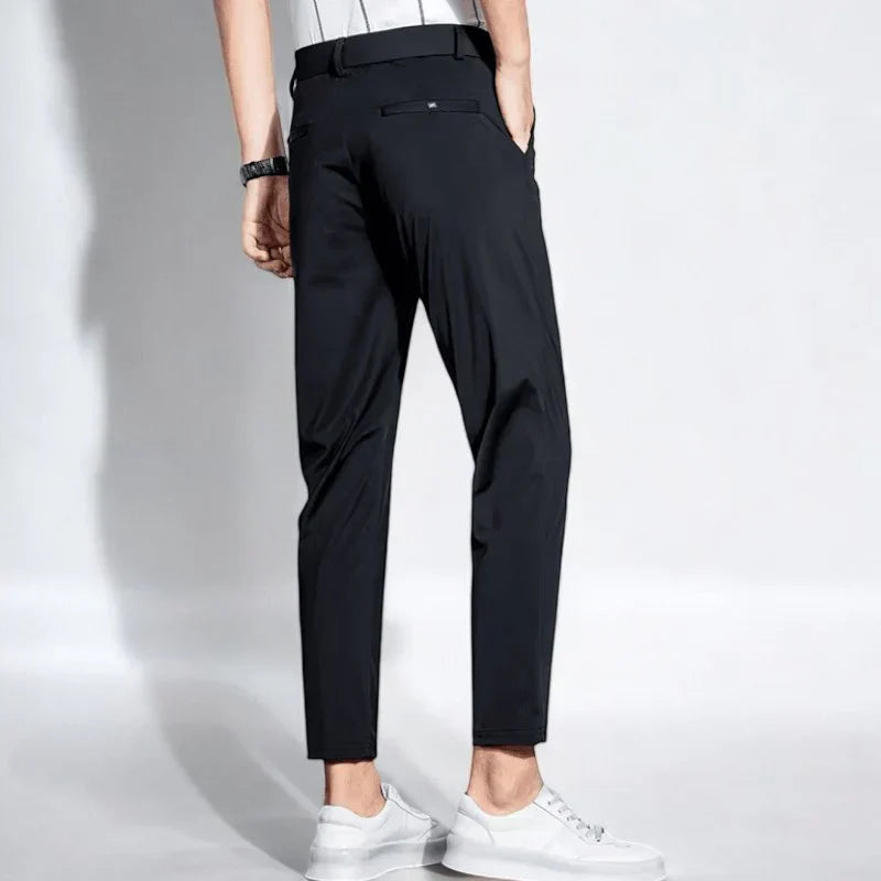 Men’s Slim Tapered Pants | Stretch Dress-Casual Trousers | Smart Fit for Work & Weekend