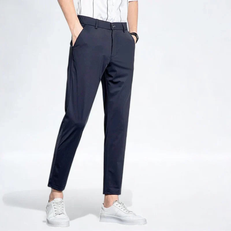 Men’s Slim Tapered Pants | Stretch Dress-Casual Trousers | Smart Fit for Work & Weekend