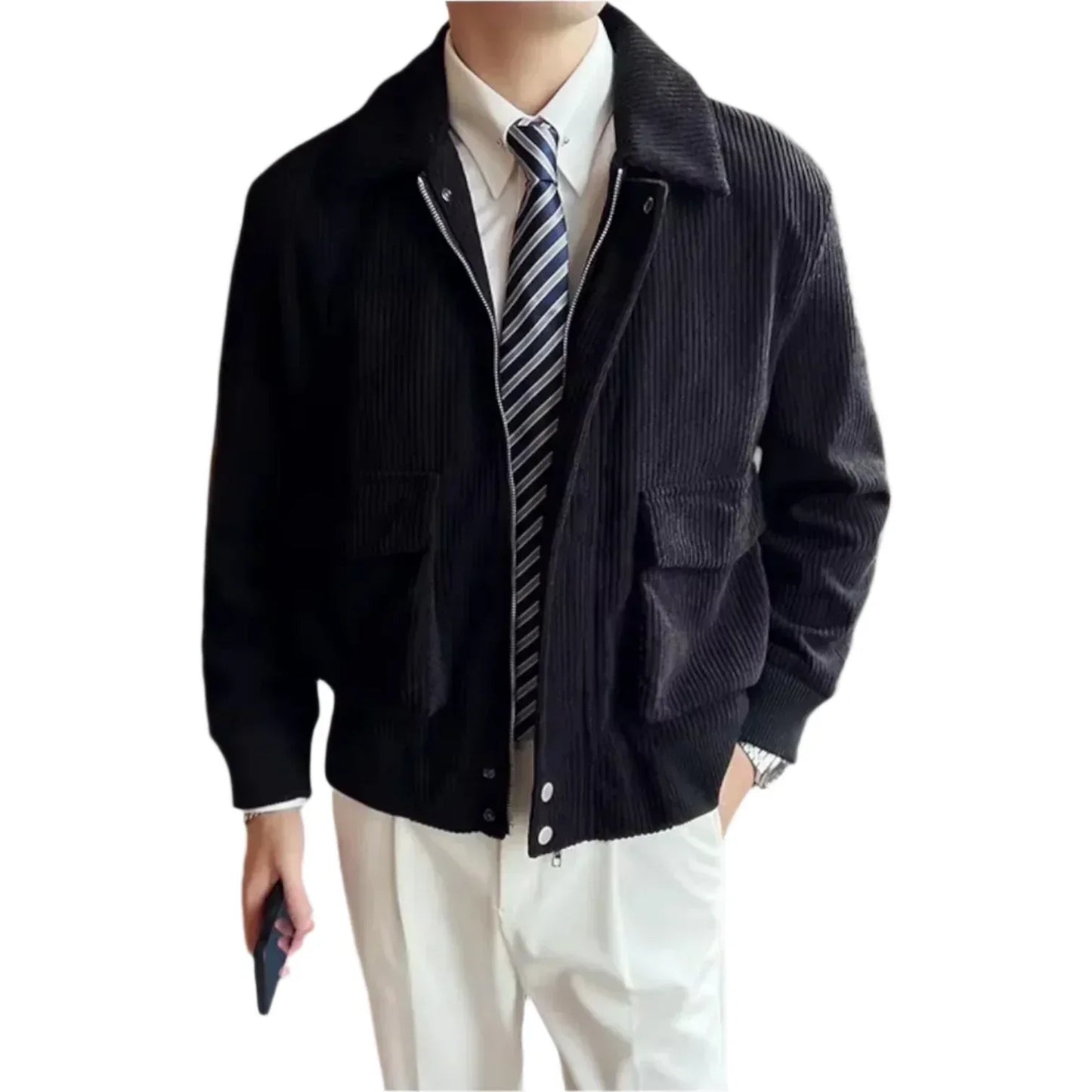 Men’s Corduroy Overshirt Jacket | Soft Texture | Utility Pockets | Fall Layer