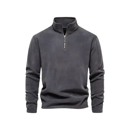 Men’s Quarter-Zip Fleece Pullover | Soft Midweight Layer | Fall-Winter Casual Sweater