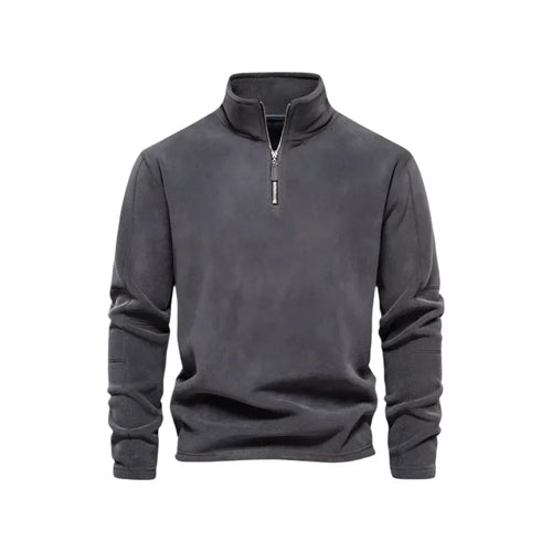 Men’s Quarter-Zip Fleece Pullover | Soft Midweight Layer | Fall-Winter Casual Sweater