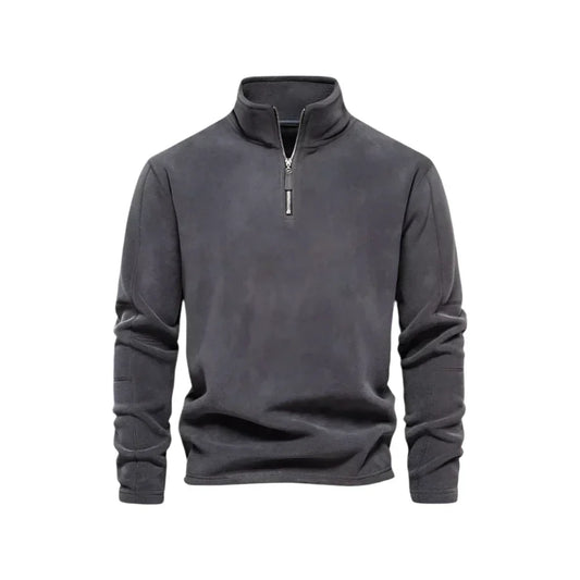 Men’s Quarter-Zip Fleece Pullover | Soft Midweight Layer | Fall-Winter Casual Sweater