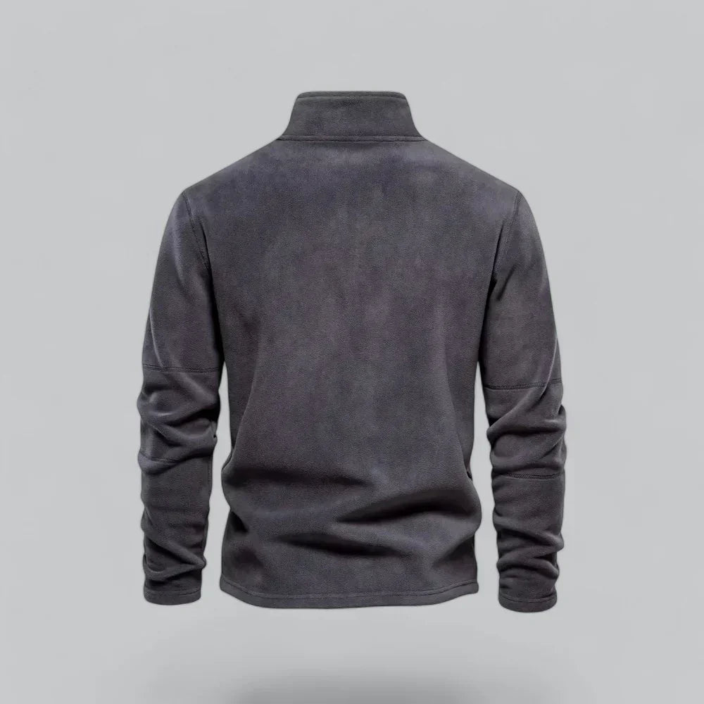 Men’s Quarter-Zip Fleece Pullover | Soft Midweight Layer | Fall-Winter Casual Sweater