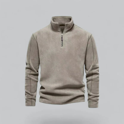 Men’s Quarter-Zip Fleece Pullover | Soft Midweight Layer | Fall-Winter Casual Sweater