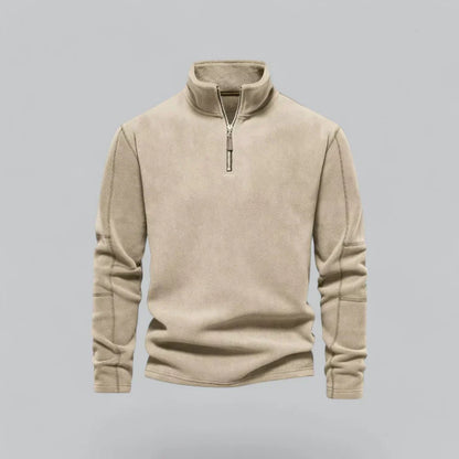 Men’s Quarter-Zip Fleece Pullover | Soft Midweight Layer | Fall-Winter Casual Sweater