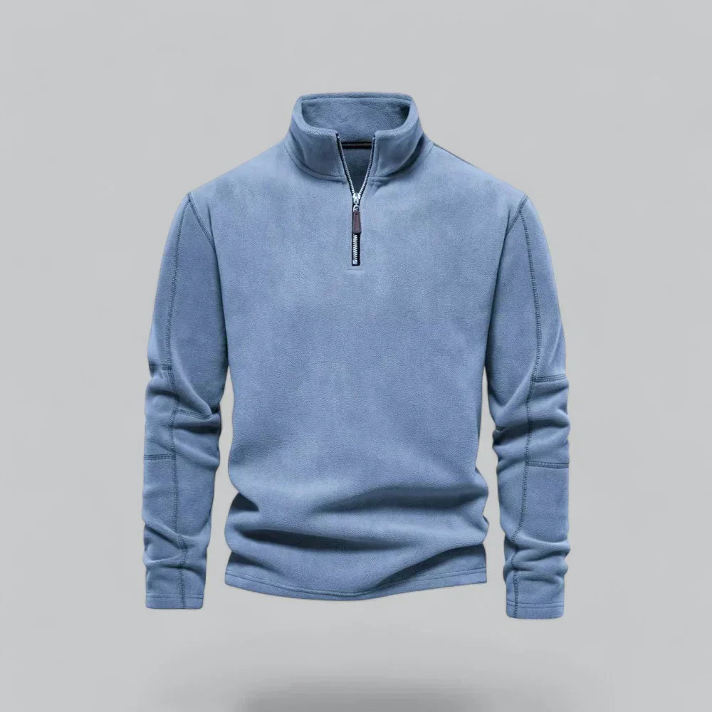 Men’s Quarter-Zip Fleece Pullover | Soft Midweight Layer | Fall-Winter Casual Sweater