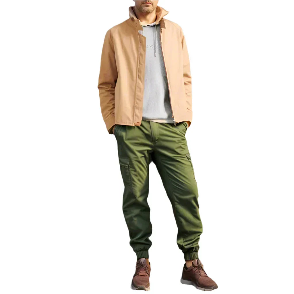 Men’s Lightweight Bomber Jacket | Minimalist Windbreaker | Casual Transitional Outerwear