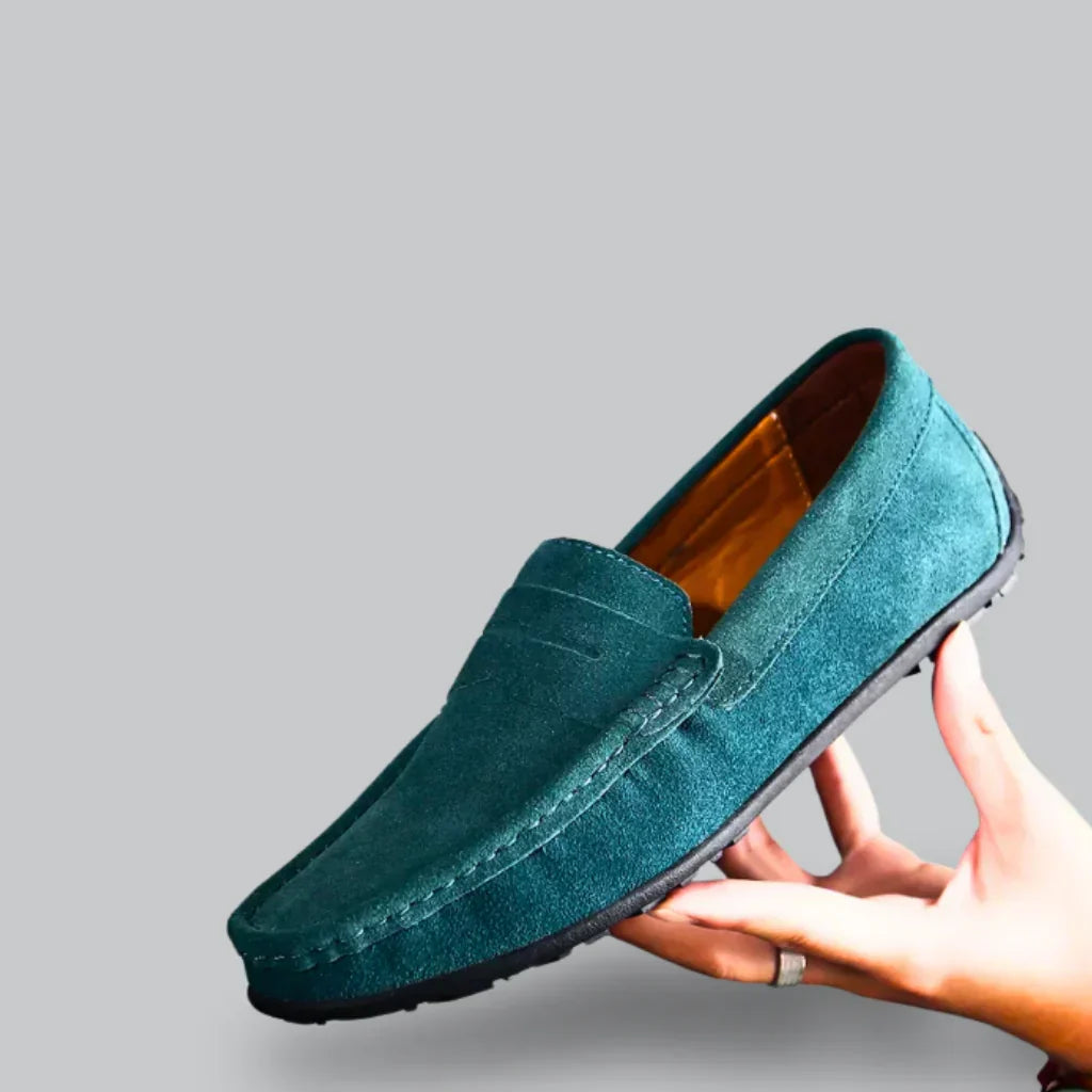 Men’s Classic Suede Loafers | Slip-On Driving Shoes | Lightweight Comfort Sole