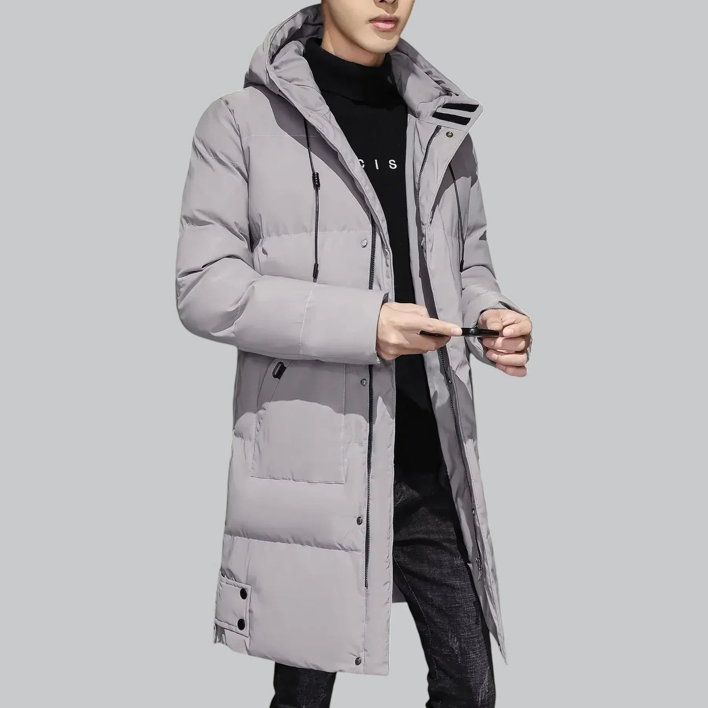 Men’s Long Hooded Puffer Parka | Insulated Winter Coat | Windproof Outerwear Canada
