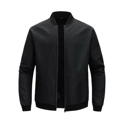 Men’s Faux Leather Bomber Jacket | Lightweight Streetwear Outer Layer