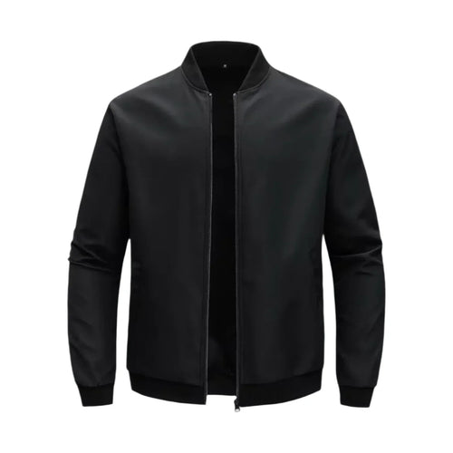 Men’s Faux Leather Bomber Jacket | Lightweight Streetwear Outer Layer