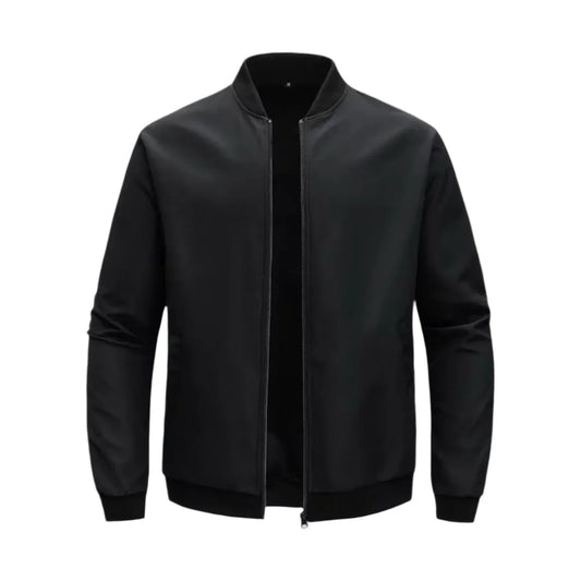 Men’s Faux Leather Bomber Jacket | Lightweight Streetwear Outer Layer