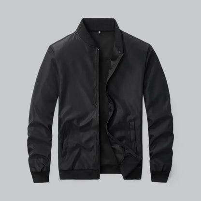 Men’s Faux Leather Bomber Jacket | Lightweight Streetwear Outer Layer