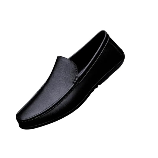 Men’s Classic Leather Loafers | Slip-On Dress Shoes | Cushioned Insole Comfort