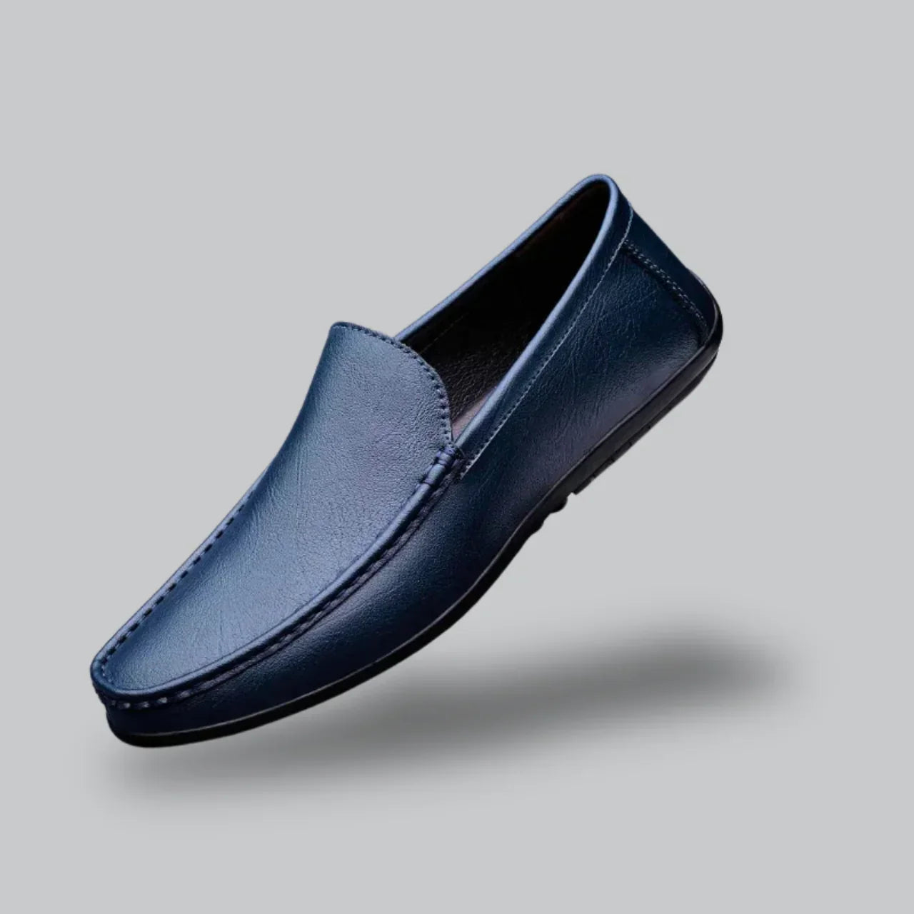 Men’s Classic Leather Loafers | Slip-On Dress Shoes | Cushioned Insole Comfort