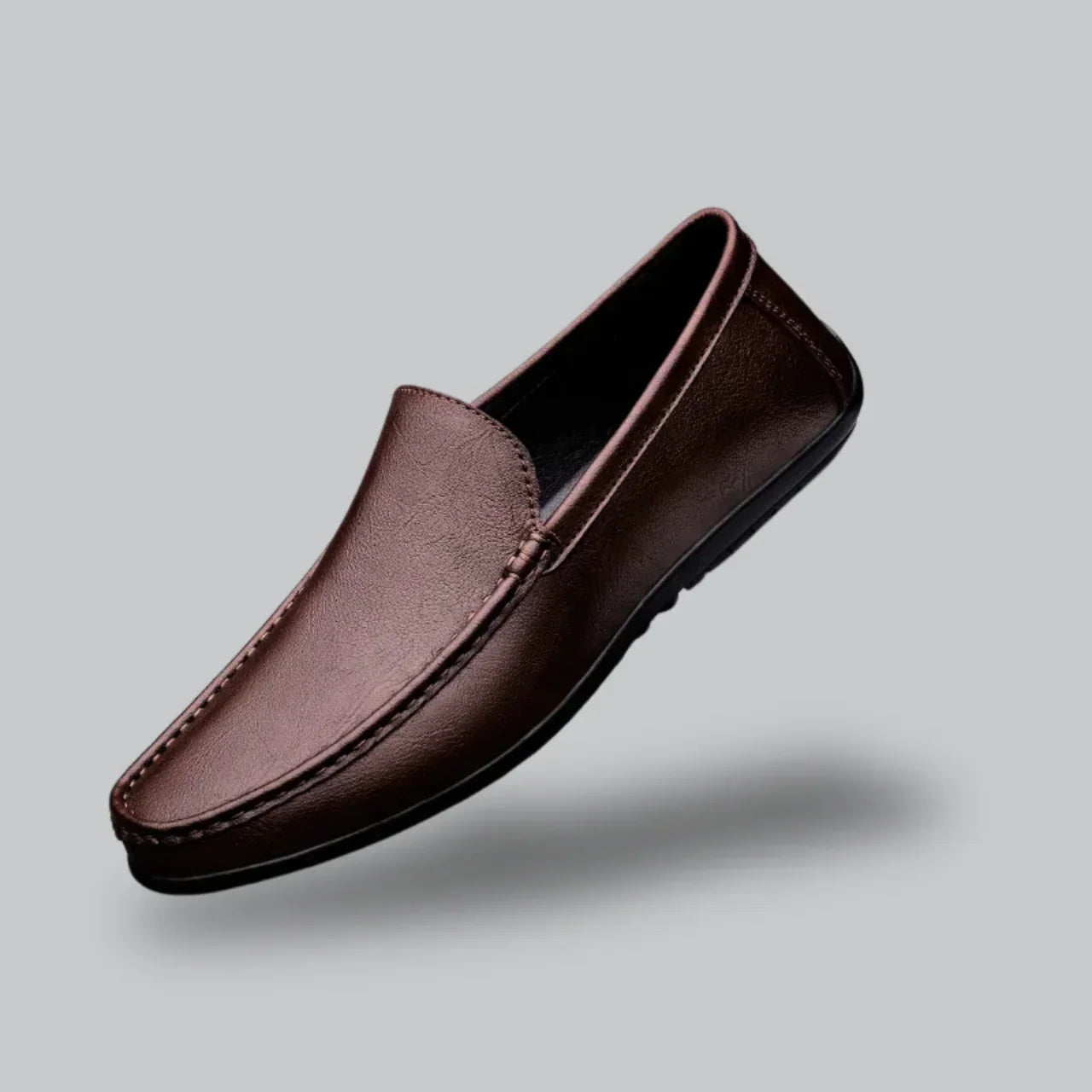Men’s Classic Leather Loafers | Slip-On Dress Shoes | Cushioned Insole Comfort