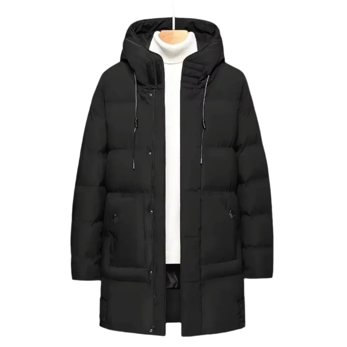 Men’s Long Puffer Parka | Insulated Hooded Winter Coat for Cold Weather
