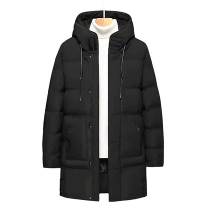 Men’s Long Puffer Parka | Insulated Hooded Winter Coat for Cold Weather
