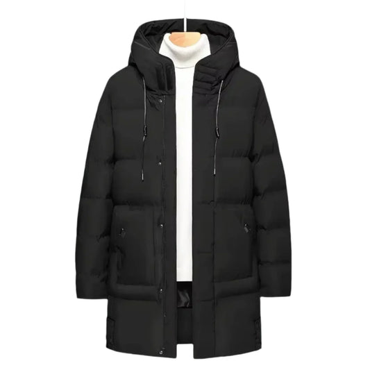 Men’s Long Puffer Parka | Insulated Hooded Winter Coat for Cold Weather