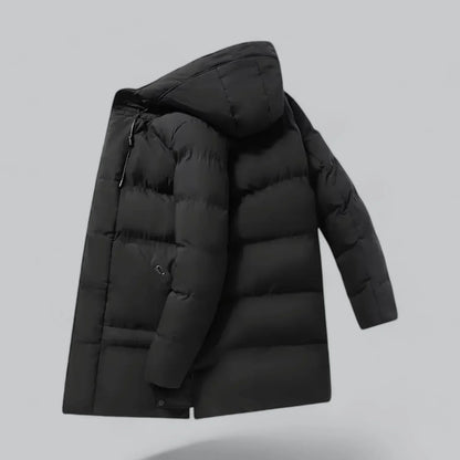 Men’s Long Puffer Parka | Insulated Hooded Winter Coat for Cold Weather