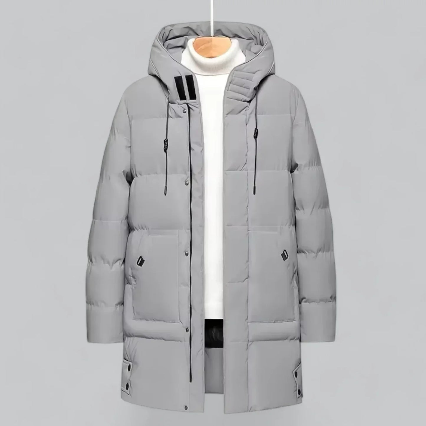Men’s Long Puffer Parka | Insulated Hooded Winter Coat for Cold Weather