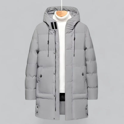 Men’s Long Puffer Parka | Insulated Hooded Winter Coat for Cold Weather