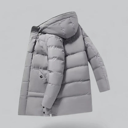 Men’s Long Puffer Parka | Insulated Hooded Winter Coat for Cold Weather