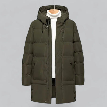 Men’s Long Puffer Parka | Insulated Hooded Winter Coat for Cold Weather