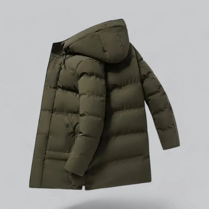 Men’s Long Puffer Parka | Insulated Hooded Winter Coat for Cold Weather