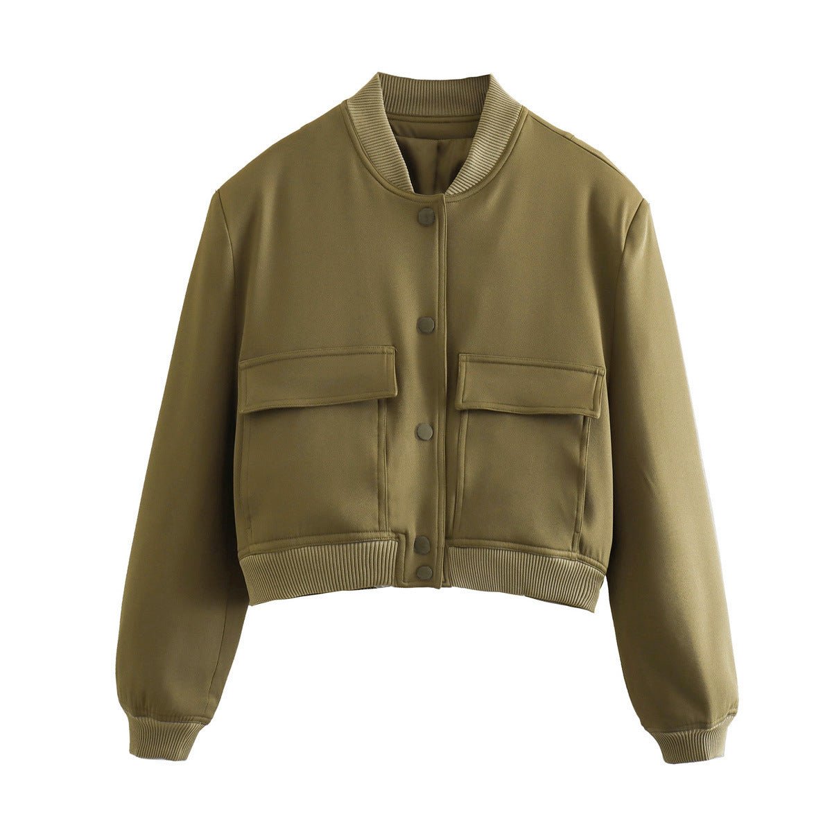 Cropped Bomber Jacket | Minimalist Design | Lightweight Layer | Streetwear Essential