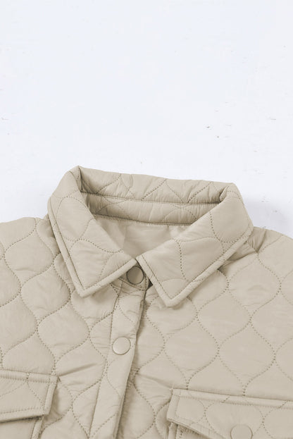 Quilted Button-Up Shacket | Lightweight Warmth | Oversized Fit | Casual Style