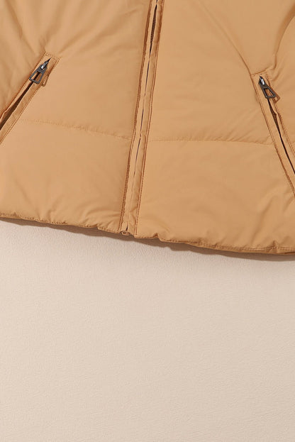 Cropped Puffer Jacket | Adjustable Hem | Lightweight Warmth | Everyday Essential