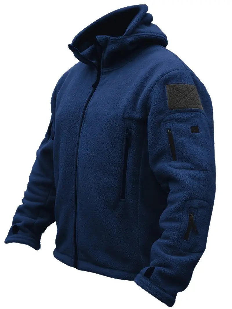 Men's Tactical Hoodie Jacket | Multi-Pocket Design | Fleece Lined | Outdoor Performance