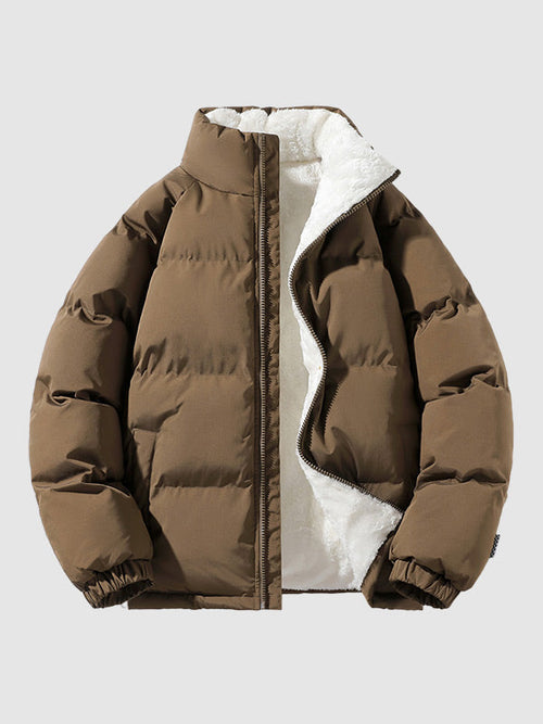 Men’s Sherpa-Lined Puffer Jacket | Heavyweight Insulated Outerwear | Winter-Ready Warmth