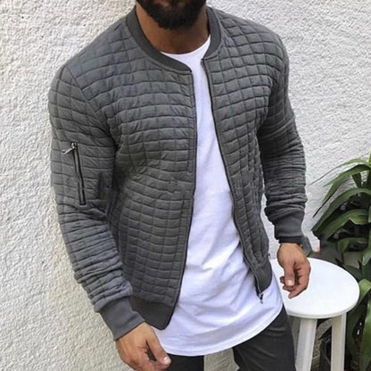 Men's Quilted Bomber Jacket | Lightweight Comfort | Modern Streetwear Style