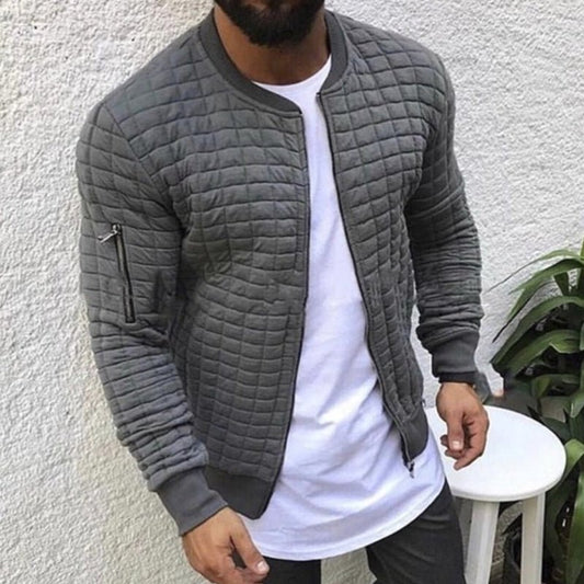 Men's Quilted Bomber Jacket | Lightweight Comfort | Modern Streetwear Style