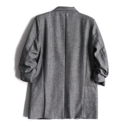 Oversized Blazer Coat | Open Front & Rolled Sleeves | Chic & Versatile | Fall & Winter Layering