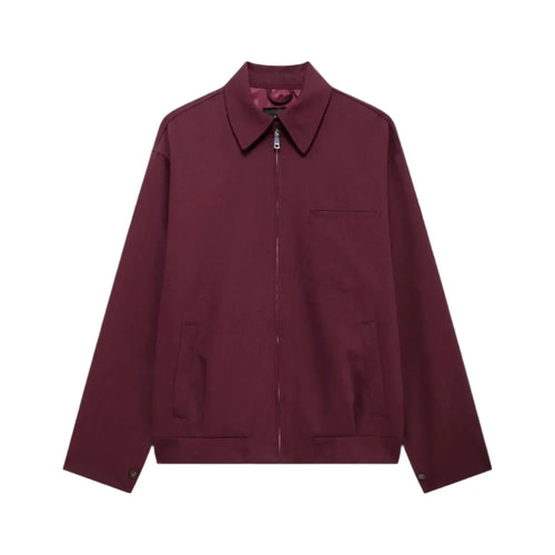 Zip-Front Harrington Jacket | Lightweight Cotton Blend | Smart Casual Layer