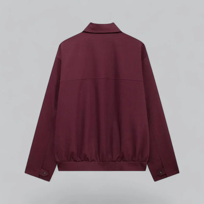 Zip-Front Harrington Jacket | Lightweight Cotton Blend | Smart Casual Layer