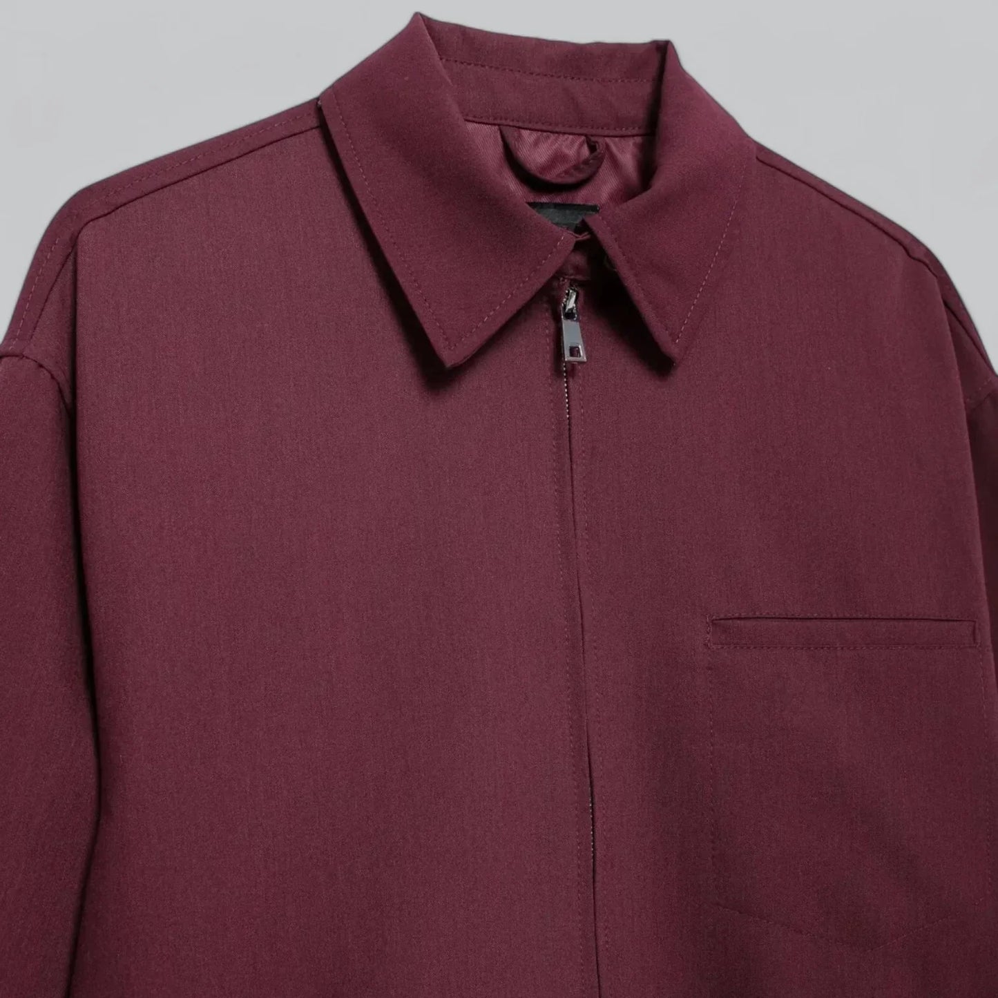 Zip-Front Harrington Jacket | Lightweight Cotton Blend | Smart Casual Layer